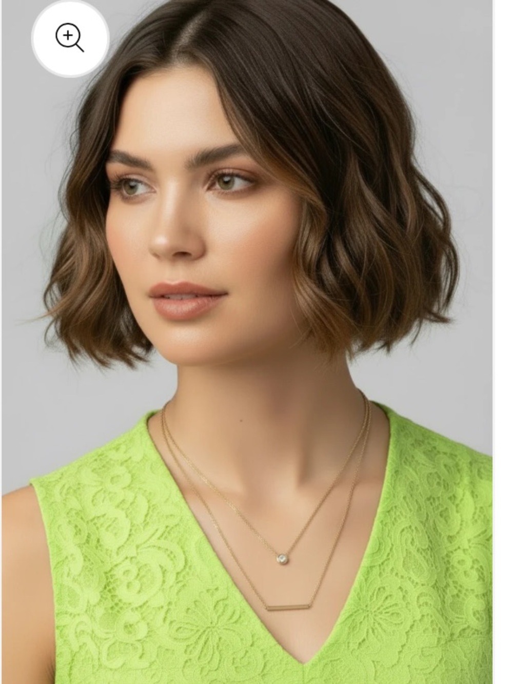 Double Layer Gold Dipped Cubic Zirconia Necklace